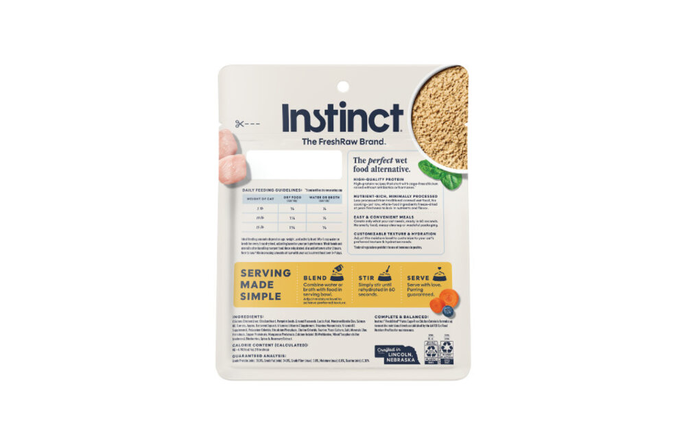 Instinct Cat Fresh Dried Pates Chicken Entree 3oz
