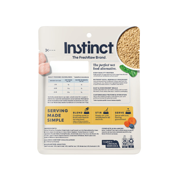 Instinct Cat Fresh Dried Pates Chicken Entree 3oz