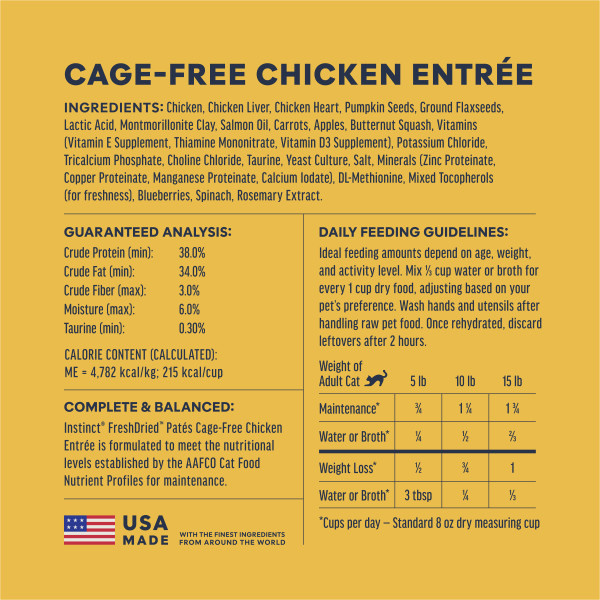 Instinct Cat Fresh Dried Pates Chicken Entree 3oz