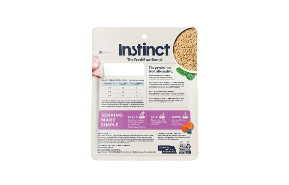 Instinct Cat Fresh Dried Pates Rabbit Entree 3oz