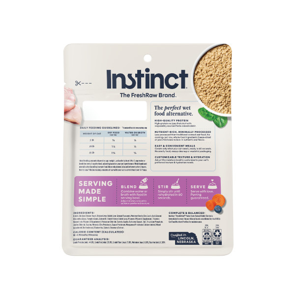Instinct Cat Fresh Dried Pates Rabbit Entree 3oz