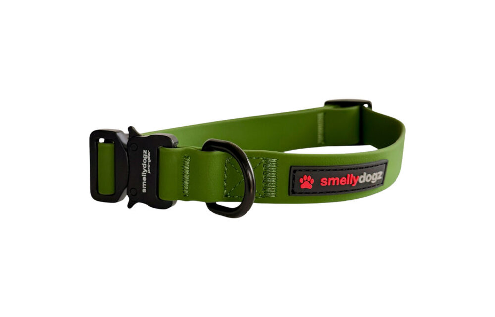 Smellydogz Adjustable Collar Pro Olive 1"16-22"