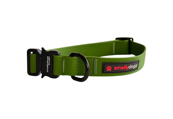 Smellydogz Adjustable Collar Pro Olive 1"16-22"