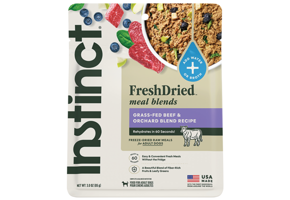 Instinct Dog Fresh Dried Meal Blends Beef & Orchard 3oz