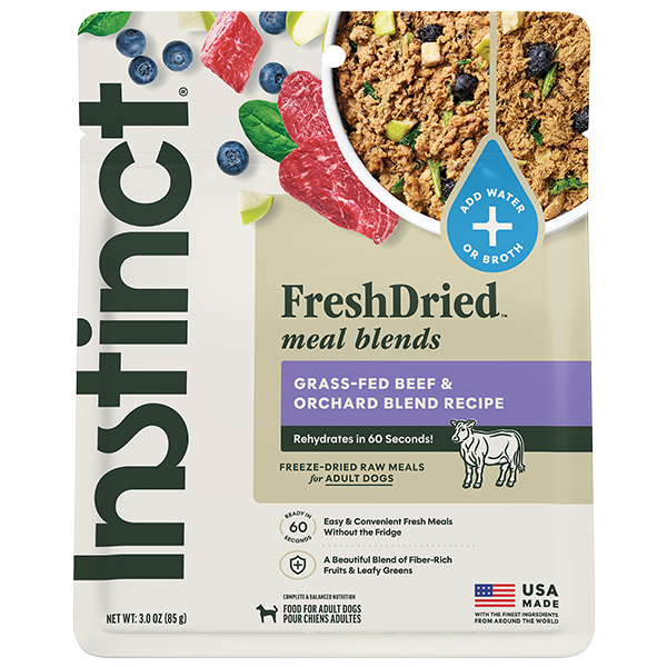 Instinct Dog Fresh Dried Meal Blends Beef & Orchard 3oz