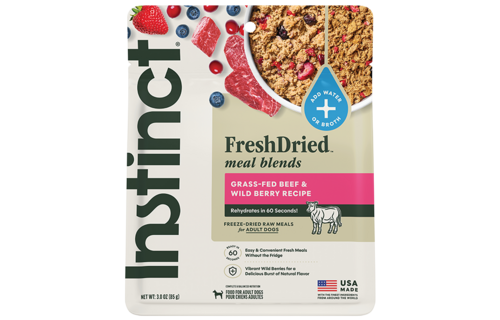 Instinct Dog Fresh Dried Meal Blends Beef & WildBerries 3oz