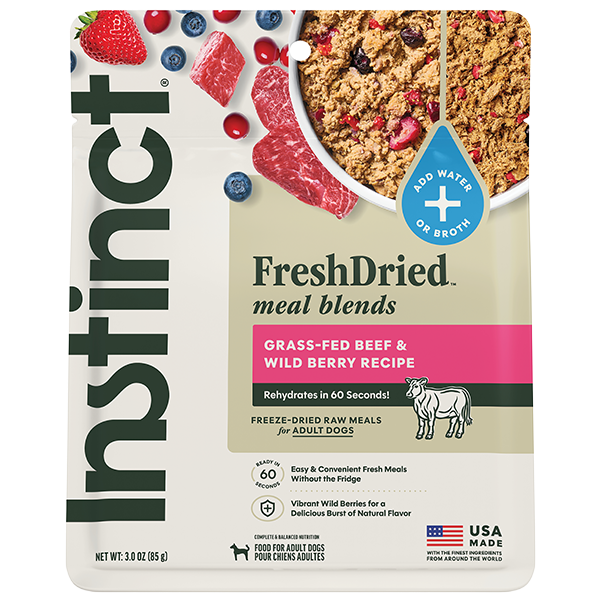 Instinct Dog Fresh Dried Meal Blends Beef & WildBerries 3oz