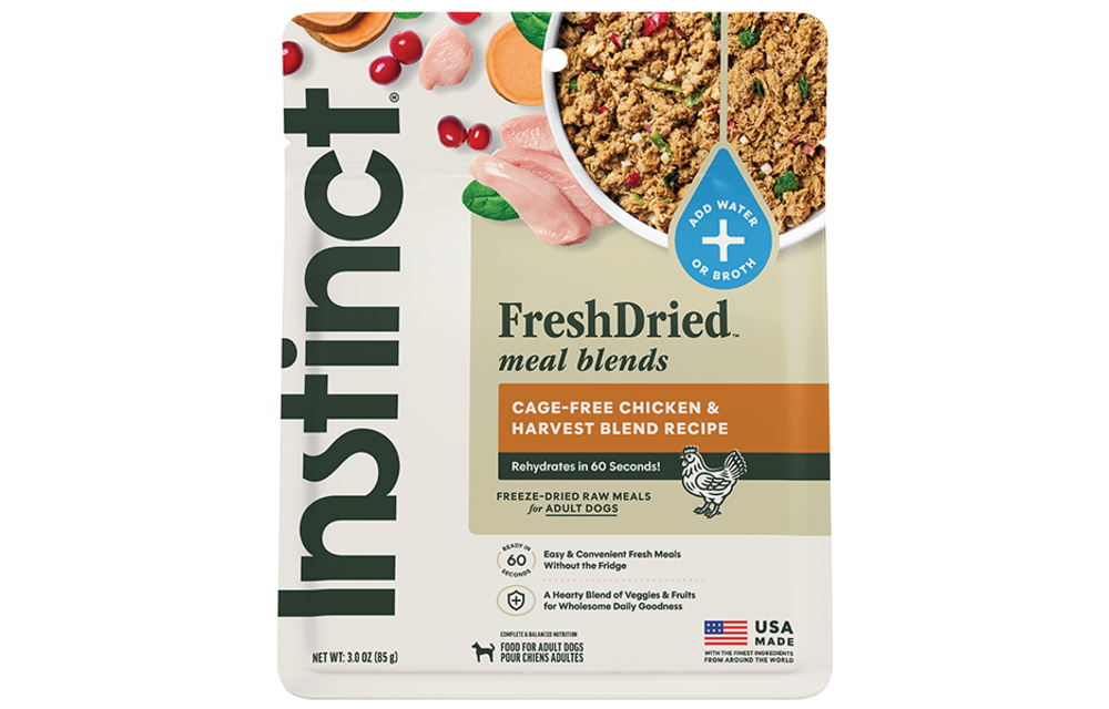 Instinct Dog Fresh Dried Meal Blends Chicken & Harvest 3oz