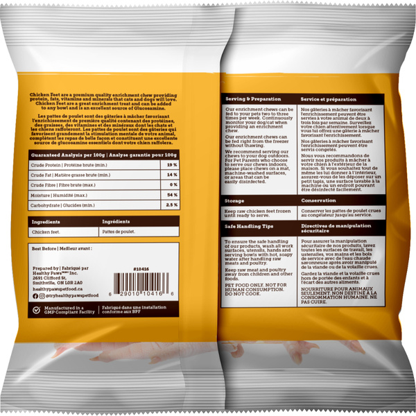Healthy Paws Chicken Feet 1LB