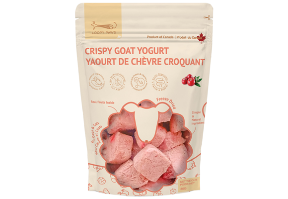 Loopy Paws Dog Crispy Goat Yogurt Chunk Cranberry 30g