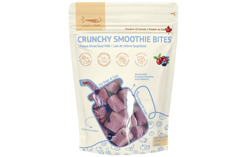 Loopy Paws Dog Crunchy Smoothie Bites Mixed Berries 30g