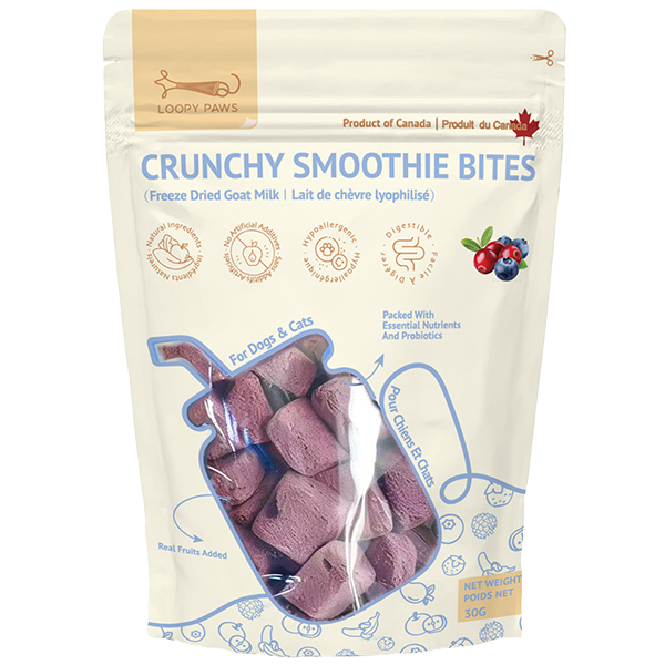 Loopy Paws Dog Crunchy Smoothie Bites Mixed Berries 30g