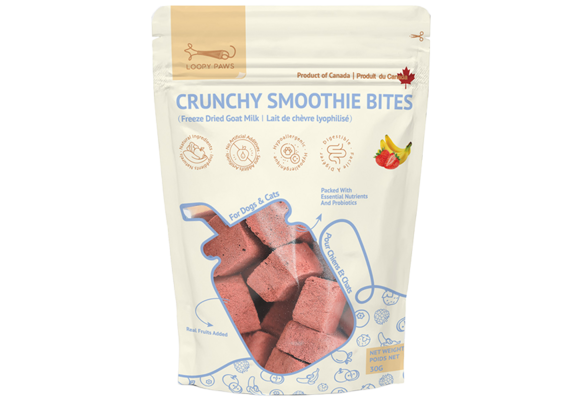 Loopy Paws Dog Crunchy Smoothie Bites Strawberry & Banana 30g