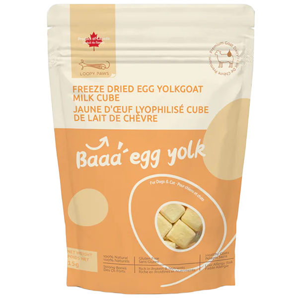 Loopy Paws Dog Freeze Dried Egg Yolk Goat Milk Cube 15g