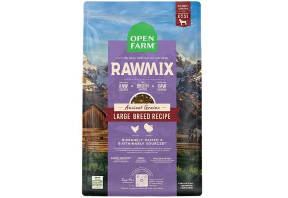 Open Farm Dog Rawmix Ancient Grains Large Breed Turkey & Chicken 20lb
