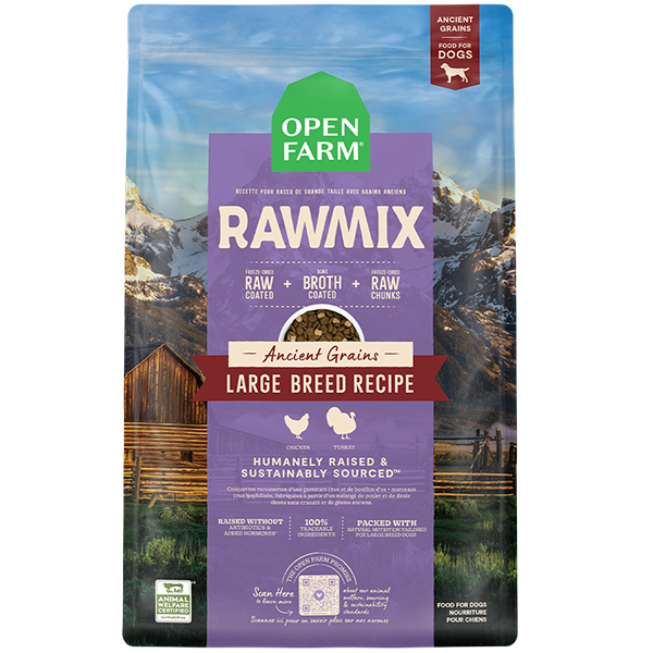 Open Farm Dog Rawmix Ancient Grains Large Breed Turkey & Chicken 20lb