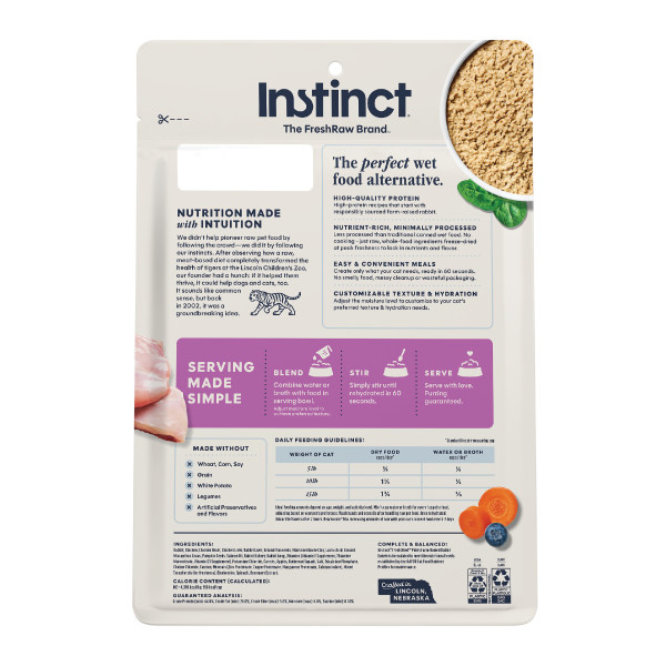 Instinct Cat Fresh Dried Pates Rabbit Entree 13oz