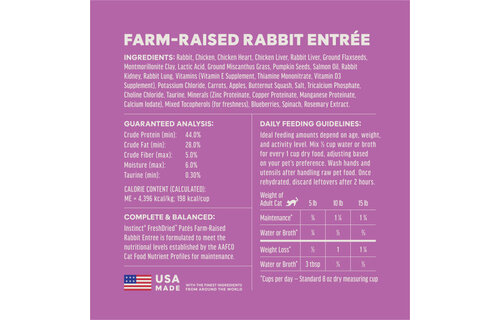 Instinct Cat Fresh Dried Pates Rabbit Entree 13oz