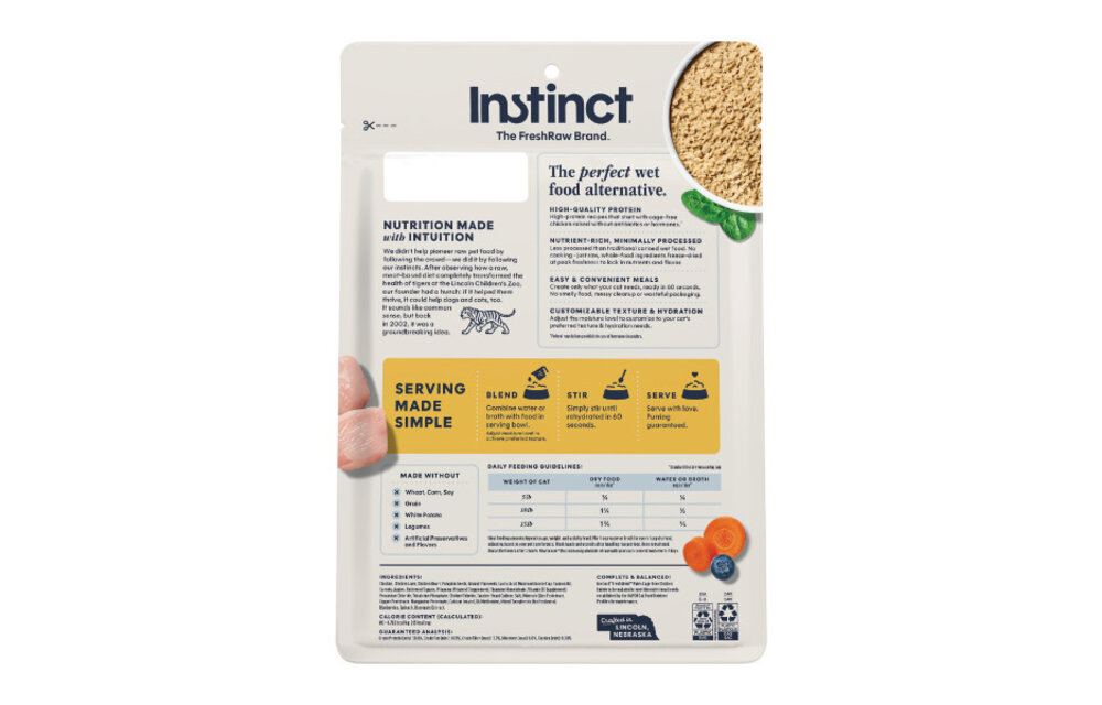 Instinct Cat Fresh Dried Pates Chicken Entree 13oz