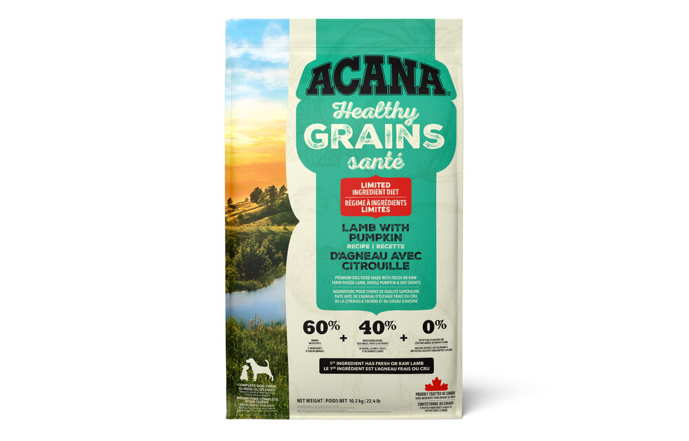 *New*Acana Dog Healthy Grains Lamb w/Pumpkin 10.2kg