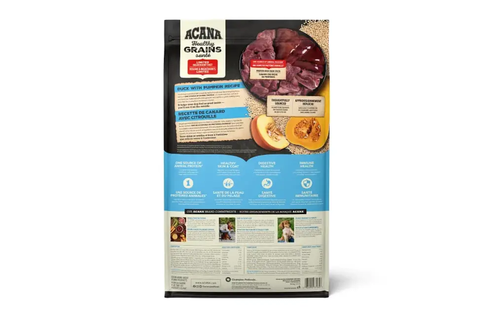 *New*Acana Dog Healthy Grains Duck w/Pumpkin 10.2kg
