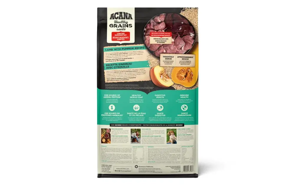 *New*Acana Dog Healthy Grains Lamb w/Pumpkin 10.2kg