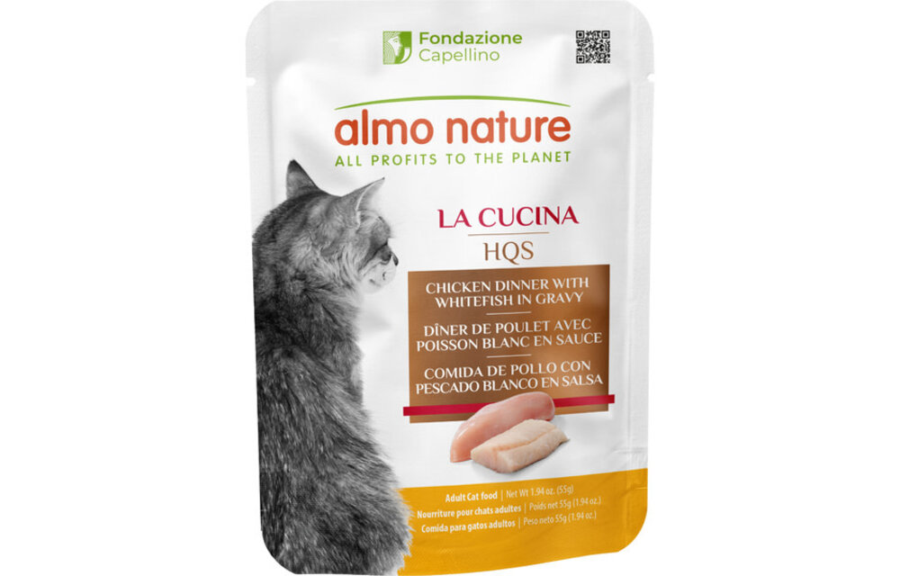 Almo La Cucina Chicken Dinner w/Whitefish 55g Pouch