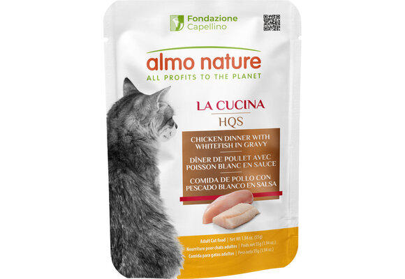 Almo La Cucina Chicken Dinner w/Whitefish 55g Pouch