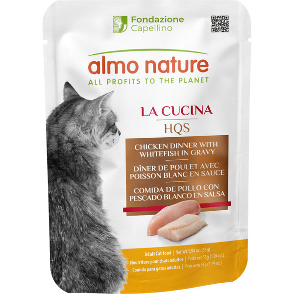 Almo La Cucina Chicken Dinner w/Whitefish 55g Pouch