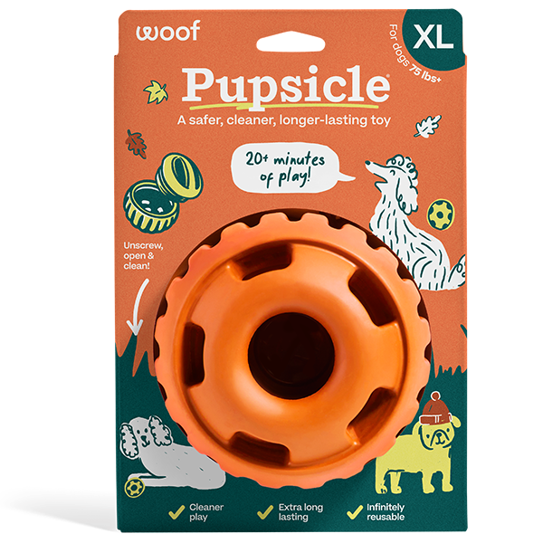 Woof Pet Dog Pupsicle Toy Orange Pumpkin X-Large