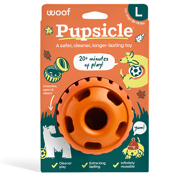 Woof Pet Dog Pupsicle Toy Orange Pumpkin Large