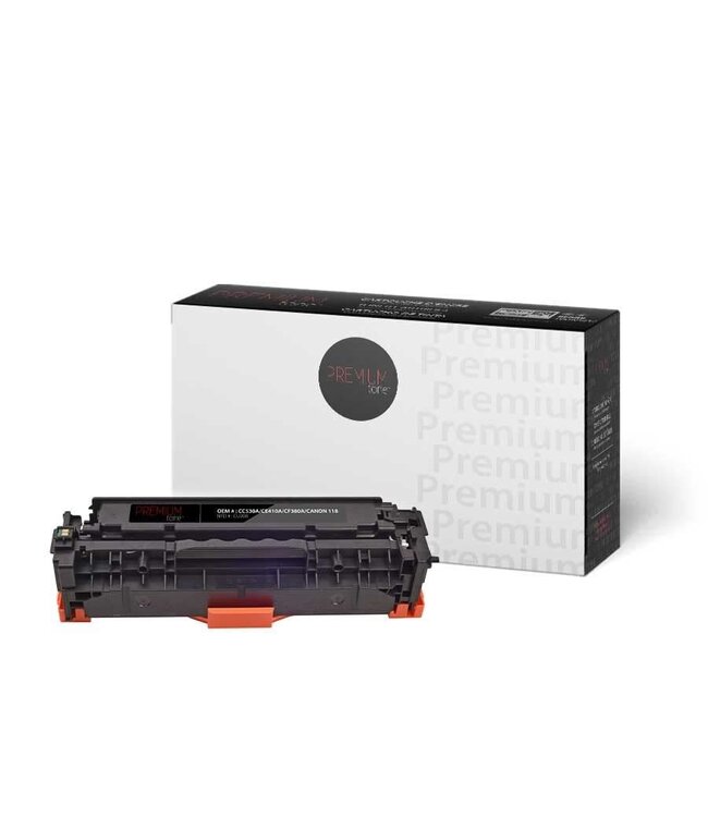 HP CC530A/CE410A/CF380A/Canon 118 Black Premium Tone