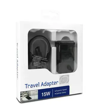 Travel Adapter (Fast Charger + 1.2m Type-C Cable) – Black