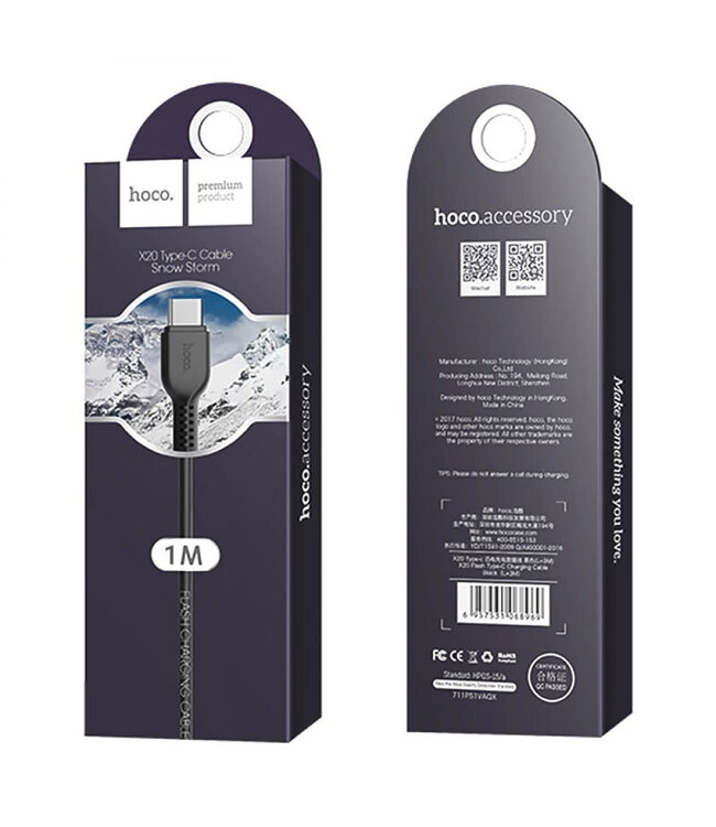 HOCO CHARGEUR 1M (USB À TYPE-C)