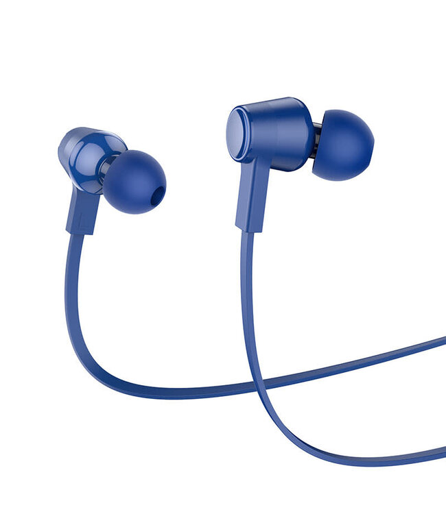 HOCO ÉCOUTEURS FILAIRES 3,5MM AVEC MICRO BLEU (M86)