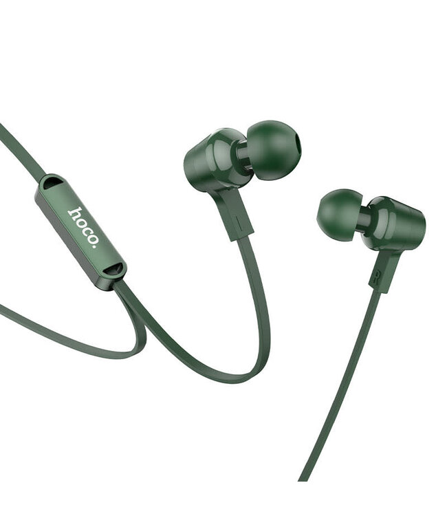 HOCO ÉCOUTEURS FILAIRES 3,5MM AVEC MICRO VERT ARMÉE (M86)
