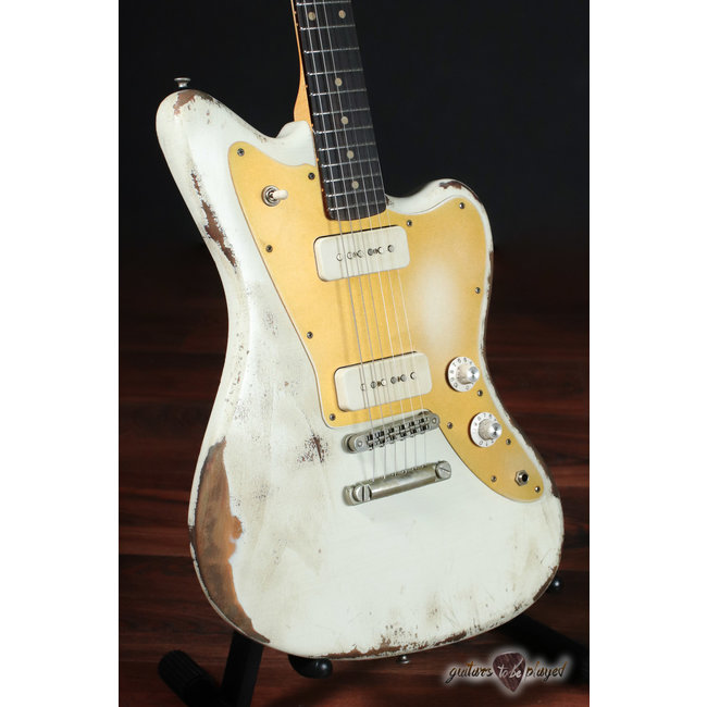 Fano JM6 Oltre Lollar Alnico Pole P-90 Electric Guitar w/ Gigbag – Olympic White