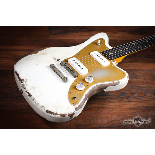 Fano JM6 Oltre Lollar Alnico Pole P-90 Electric Guitar w/ Gigbag – Olympic White