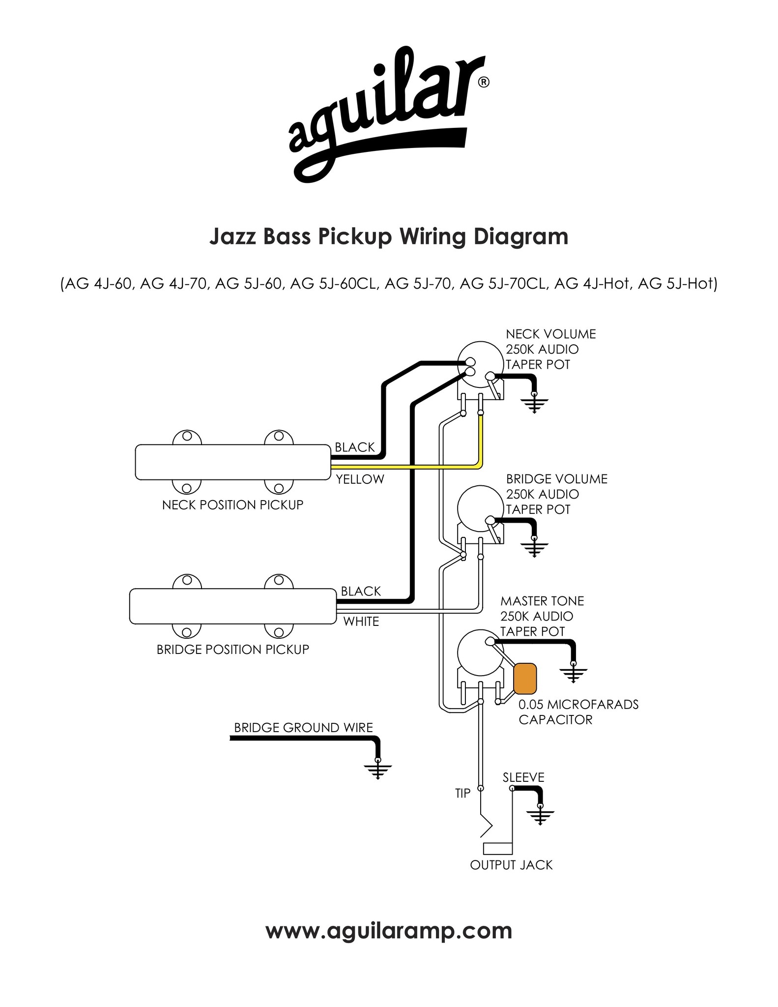 Aguilar AG 4J60 4String 60’s Era Jazz Bass Pickups Guitars To Be Played