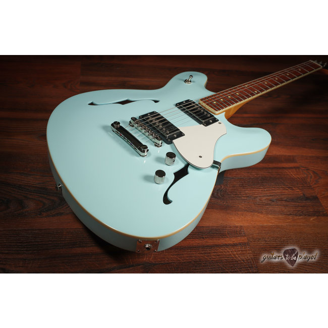 Fano GF6 Omnis Series Semi-Hollow Electric Guitar w/ Gigbag – Sonic Blue