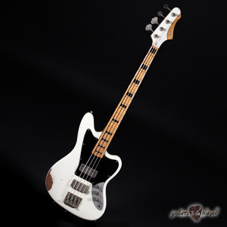 Fano Guitars Fano JM4 Alt de Facto Bass Maple Fretboard w/ Blocks and Binding - Olympic White