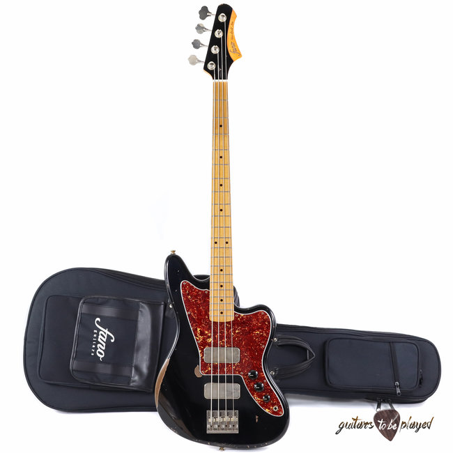 Fano JM4 Standard Bass MP Fingerboard w/ Gigbag - Bull Black (Medium Distress)