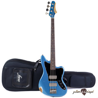 Fano Guitars Fano JM4 Standard Bass RW Fingerboard w/ Bag - Lake Placid Blue (Med Distress)