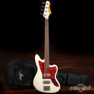 Fano Guitars Fano JM4 Standard Bass RW Fingerboard w/ Gigbag - Olympic White (Med Distress)