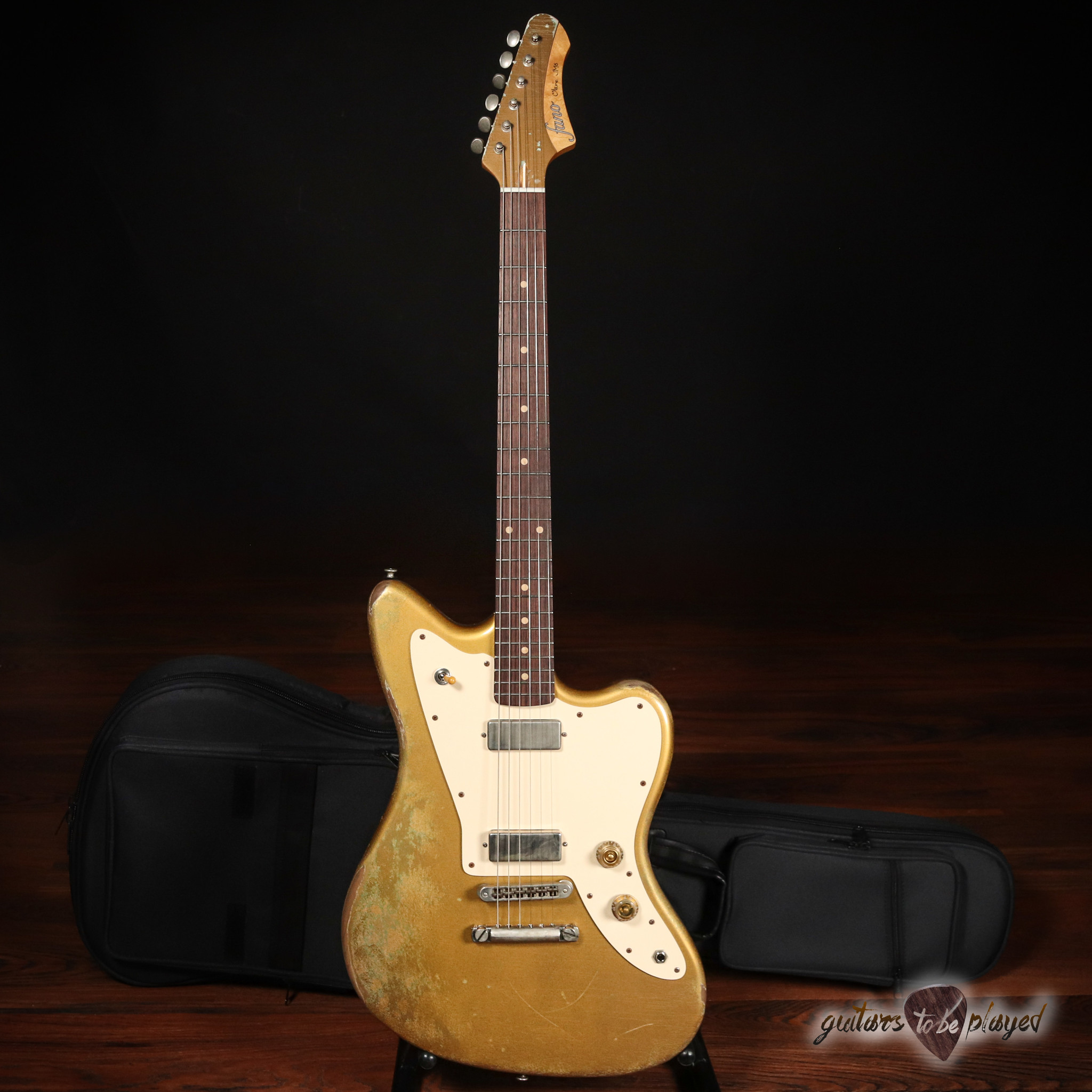 Fano JM6 Oltre Lollar Firebird Electric Guitar w/ Gigbag – Gold