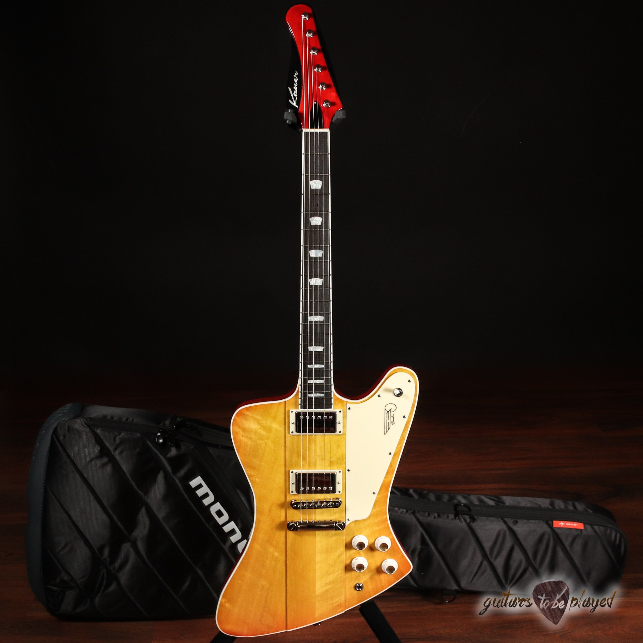 Kauer Banshee Deluxe, Maple Cap & Mahogany Body w/ Wolfetone