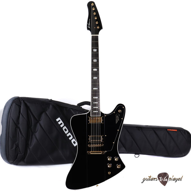 Kauer Banshee Deluxe, Maple Cap & Mahogany Body w/ Wolfetone Humbuckers - Black