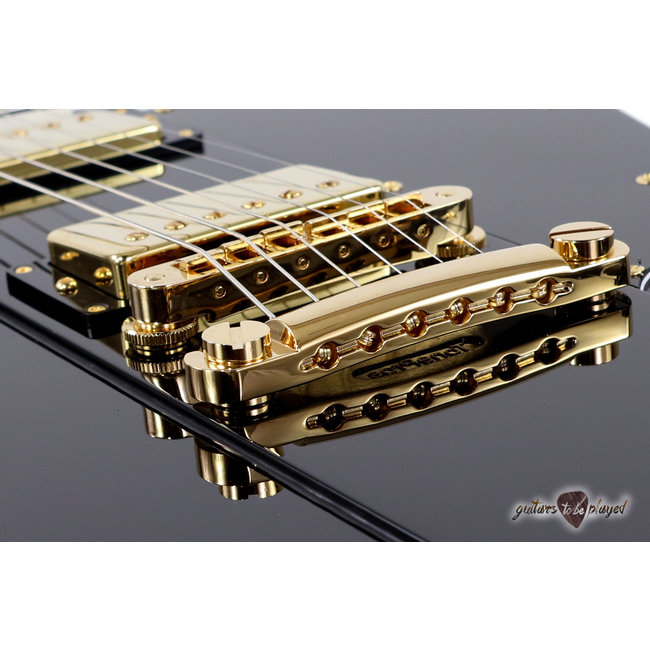 Kauer Banshee Deluxe, Maple Cap & Mahogany Body w/ Wolfetone Humbuckers - Black