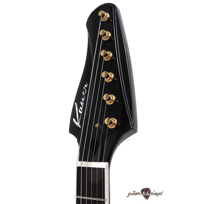 Kauer Banshee Deluxe, Maple Cap & Mahogany Body w/ Wolfetone Humbuckers - Black