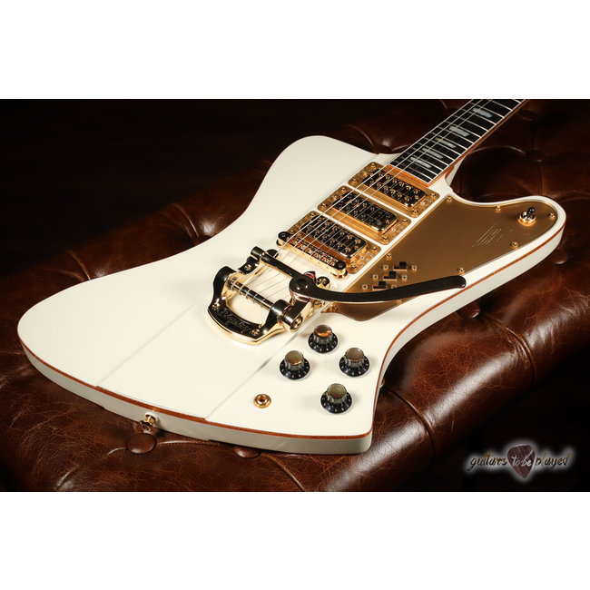 Kauer Banshee Limited Edition “Excalibur” w/ TV Jones & Bigsby – White & Gold